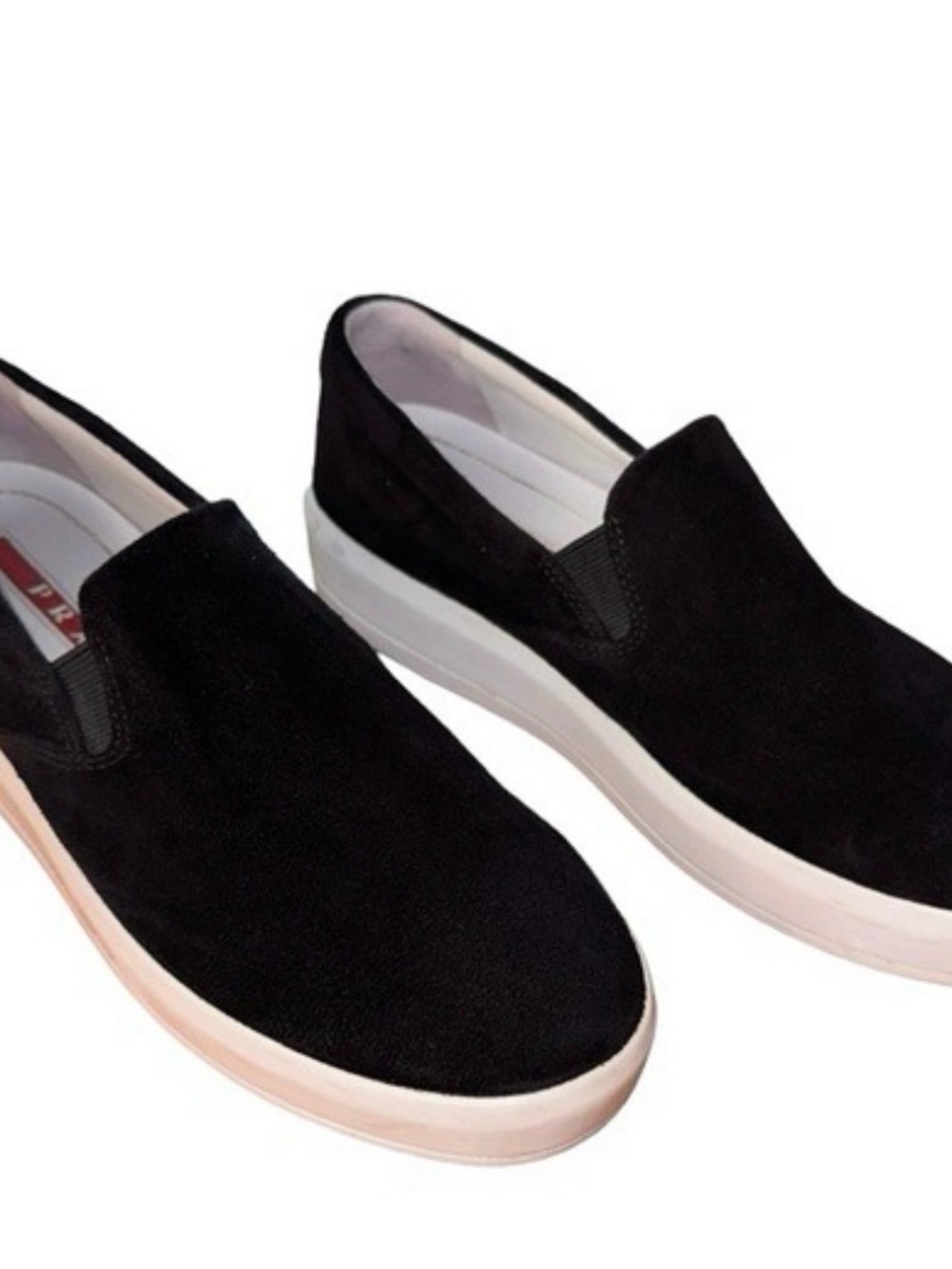 Prada Black Slip-On Platform Loafers